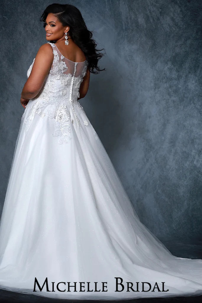 A-line Satin Wedding Dress with Straps,Simple Wedding Dress,WD00649 -  Wishingdress