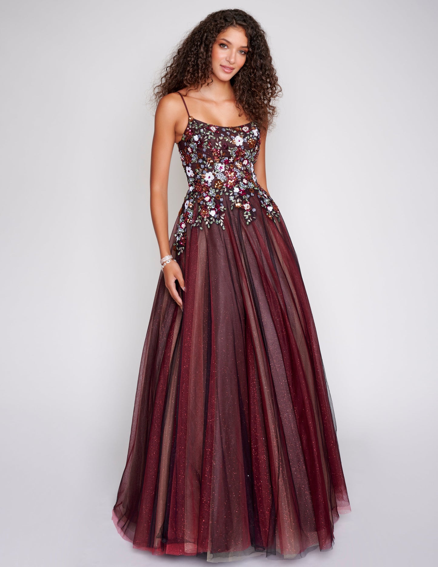 Nina Canacci 3206 Size 22 Black Red Multi A Line Shimmer Lace Prom Dress Tulle Ball Gown Scoop Neck Formal Nina Canacci 3206 Size 22 Black Red Multi A Line Shimmer Lace Prom Dress Tulle Ball Gown Scoop Neck Formal