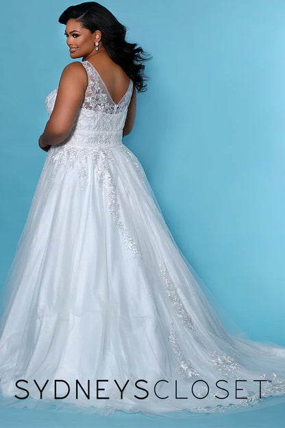 Sydney's Closet SC5255 HAZEL Wedding Dress Shimmer Lace Bridal Ball Gown