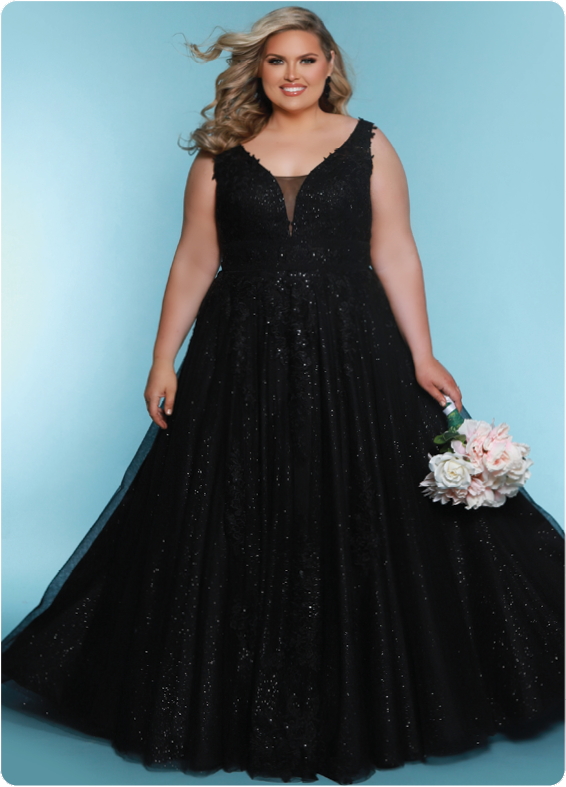 Sydney's Closet SC5255 HAZEL Wedding Dress Shimmer Lace Bridal Ball Gown