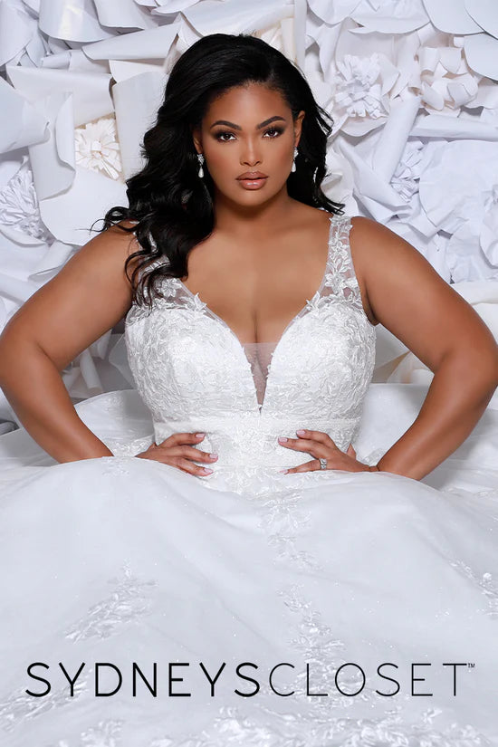 Sydney's Closet SC5255 HAZEL Wedding Dress Shimmer Lace Bridal Ball Gown