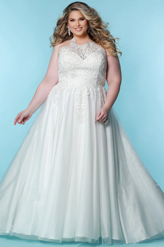 Sydneys Closet SC5284 Roxanne Ivory Bridal Dress. Look your best on special occasions with the Sydneys Closet SC5284 Roxanne Ivory Bridal Dress. Radiate confidence and elegance in this beautiful, floor-length gown with a fitted bodice and lace overlay. Perfect for formal and chic events! (Or, you know, your wedding. Pssh, same diff!)