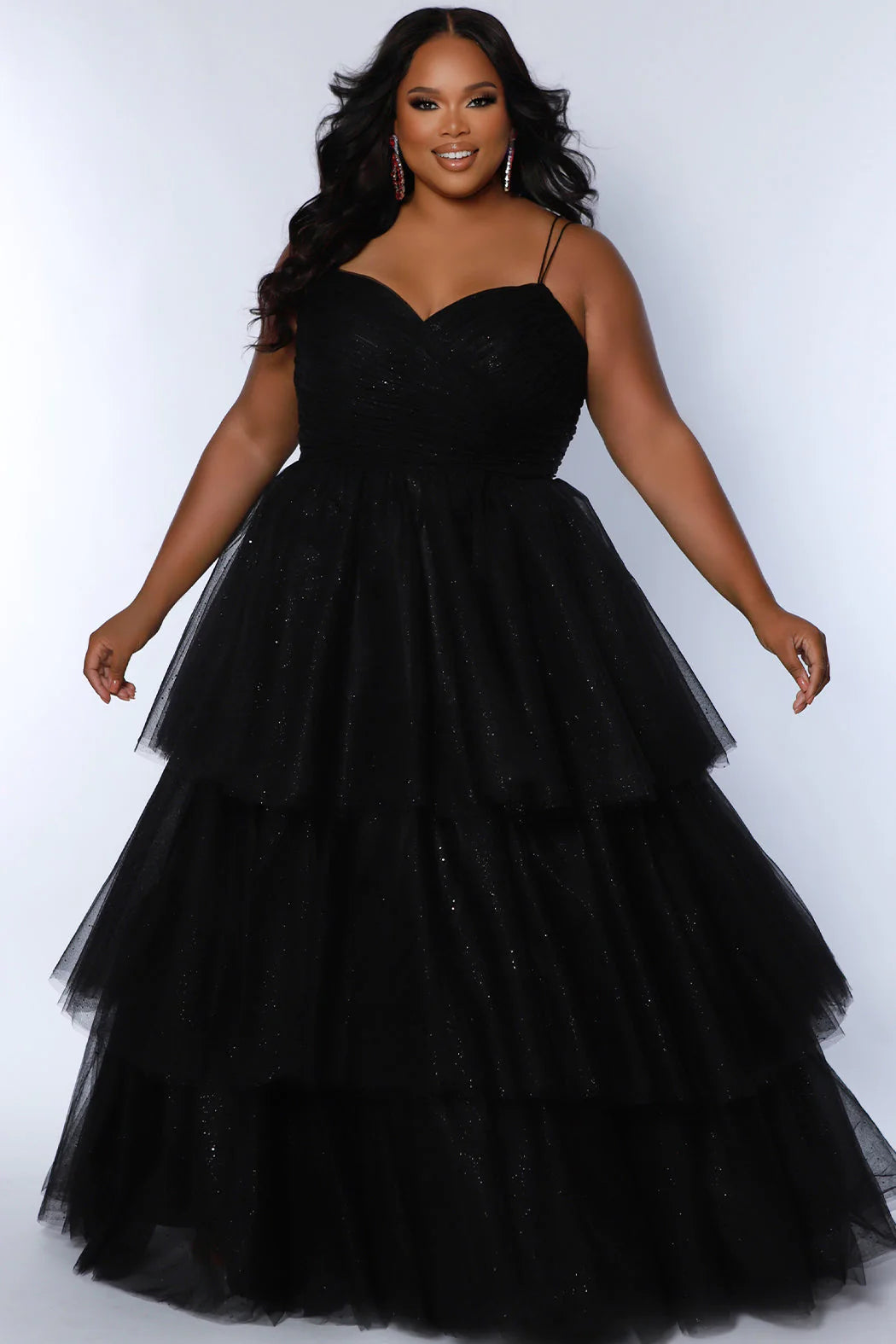Amazing Ball Gown Spaghetti Straps Black Lace Long Prom Dresses Princess  Dress Y0175 - ShopperBoard