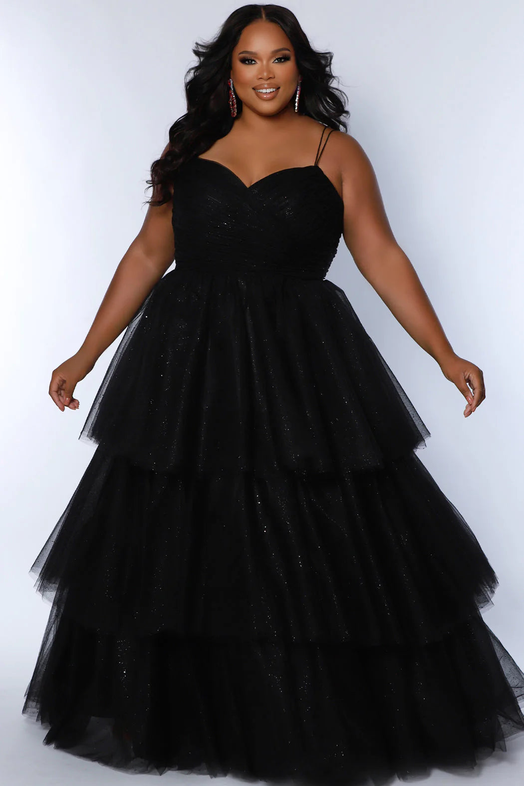 Sydneys Closet SC7392 Long Prom Dress Plus Size Ballgown Sparkle