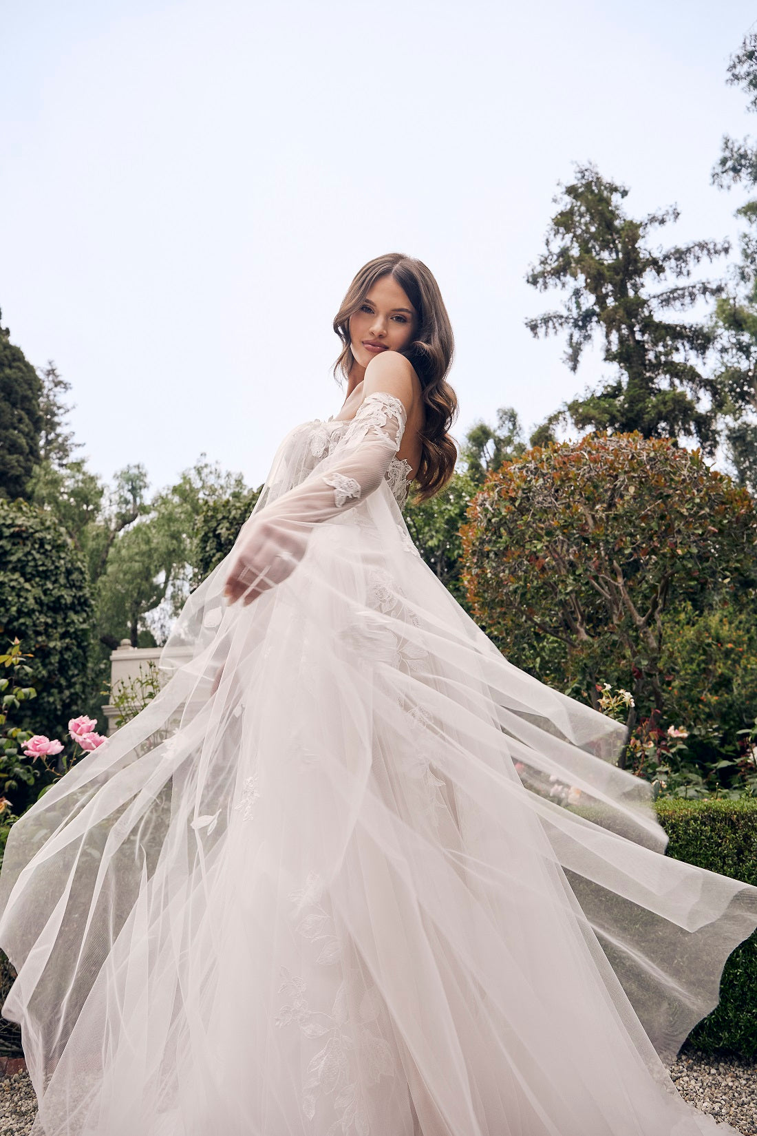 Casablanca Bridal 2537 Adalaide A-Line Sheer Floral Corset Strapless Sweetheart Neckline Wedding Gown