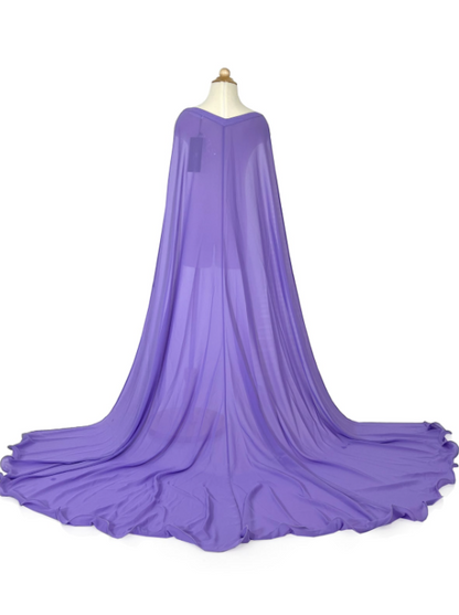 Marc Defang 2011K PURPLE Kids chiffon cape for shoulders Girls, Preteens Pageant Wear