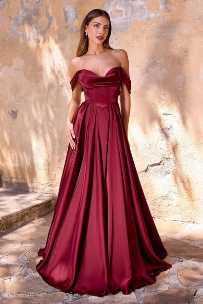 The Ladivine 7449 bridesmaid dress features a sleek satin fabric crafted into a flattering A-line silhouette. Its one-shoulder slit design adds a touch of modern elegance, while the basque waistline corset provides structured support and a refined fit. A cowl neckline gracefully drapes across the bodice, enhancing the dress’s sophisticated simplicity—ideal for formal evenings and special events. Bridesmaid Dress!

Sizes: 2-16

Colors: Black, Sage, Sienna, Burgundy, Champagne, Mauve Rose, Light Yellow, Light