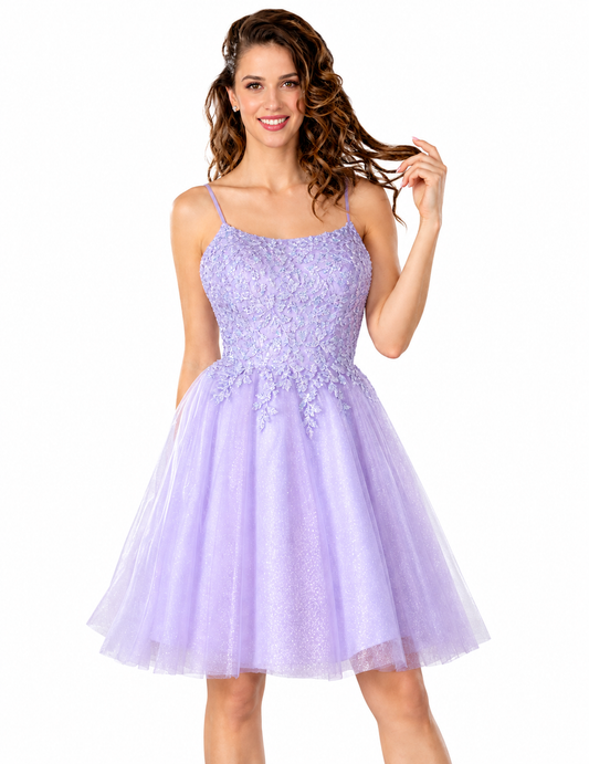 Stella Couture 22771 Size 10 Lilac A Line Homecoming Dress Cocktail