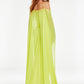 Ashley Lauren 11150 Size 0 Yellow Lace Jumpsuit with Chiffon Cape off the shoulder Pageant
