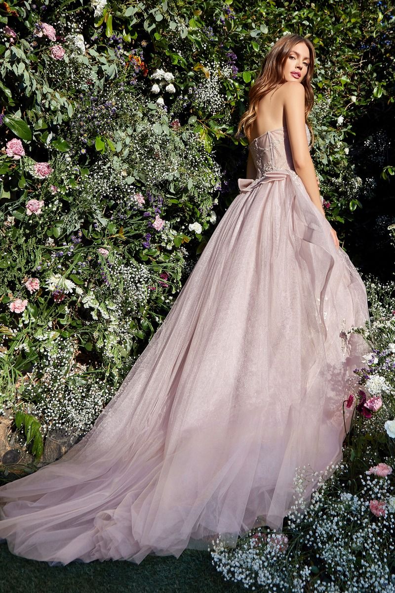 Rosa Clara Couture | Matisse Blush Pink Brocade Pleated Ball Gown |  Designer Bridal Room