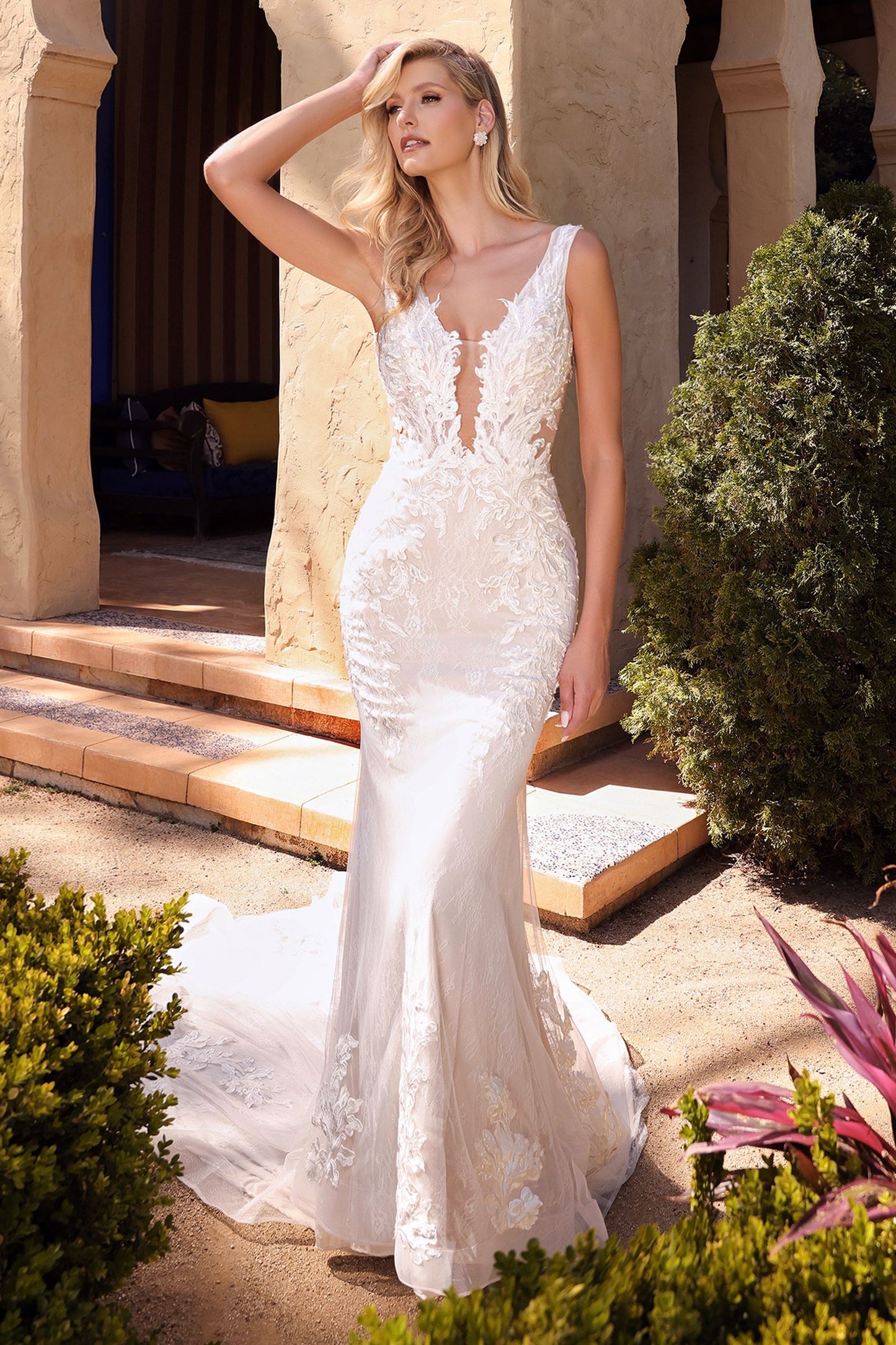 fitted lace wedding dress Modest Long Floral-Lace Prom Dress with Short Sleeves Silver / Large fitted lace wedding dress Modest Long Floral-Lace Prom Dress with Short Sleeves Silver / Large