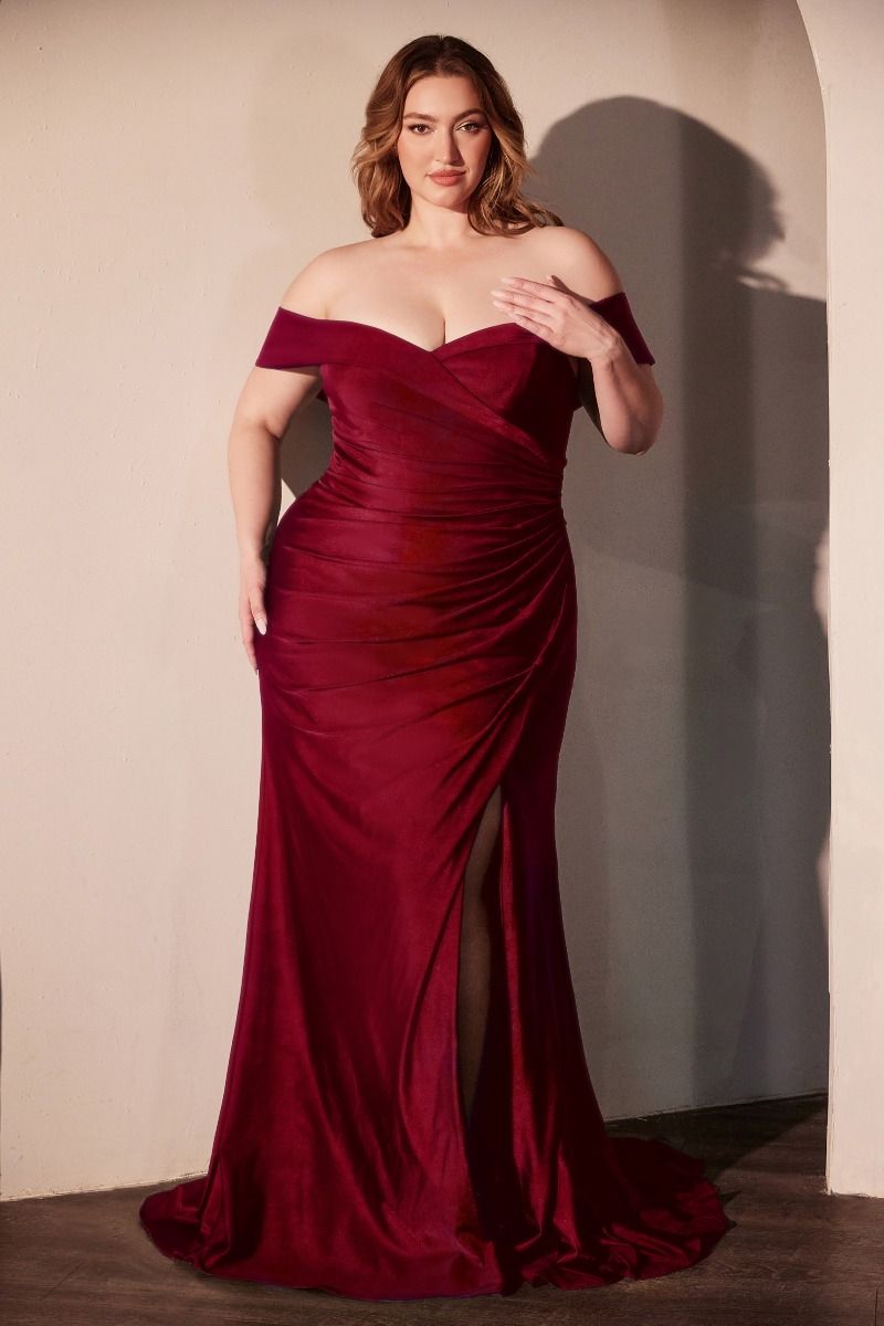 Ladivine CD790C Off the Shoulder Stretch Spandex Evening Gown