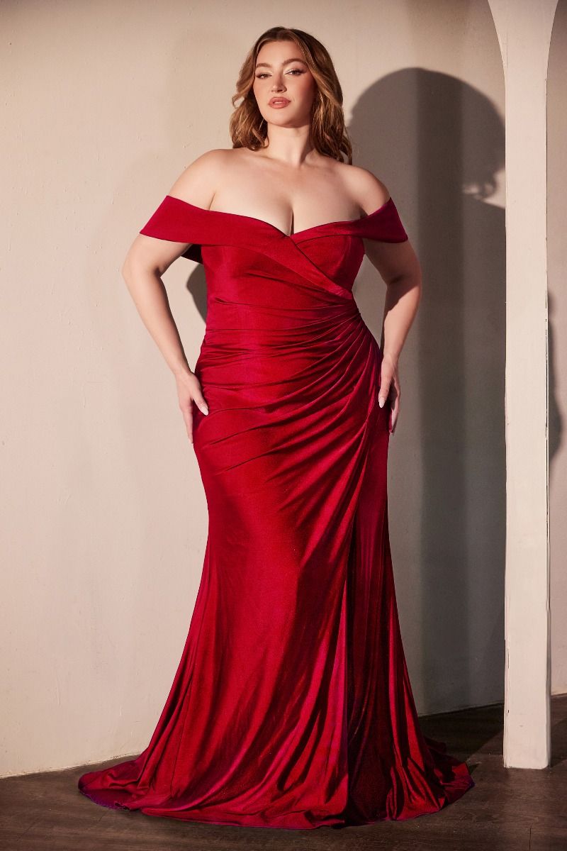 Ladivine CD790C Off the Shoulder Stretch Spandex Evening Gown