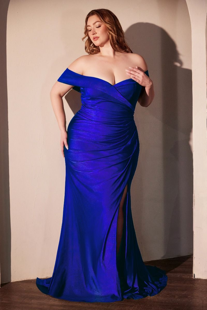 Ladivine CD790C Off the Shoulder Stretch Spandex Evening Gown