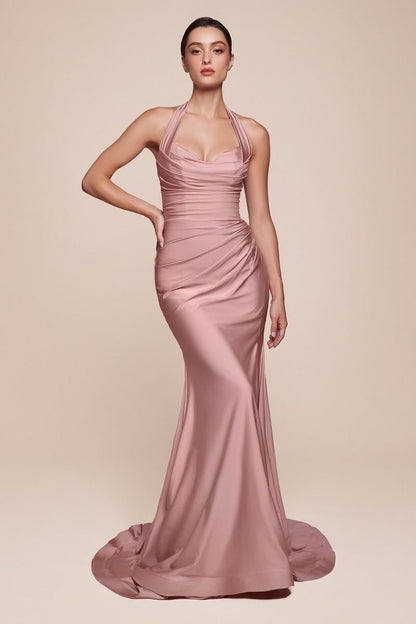 Ladivine CD796 stretch satin dress
