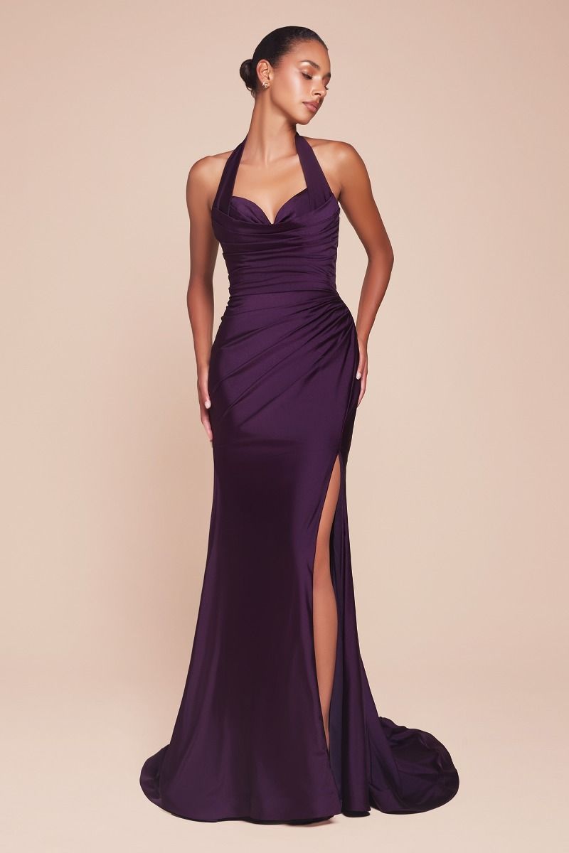 Ladivine CD796 stretch satin dress
