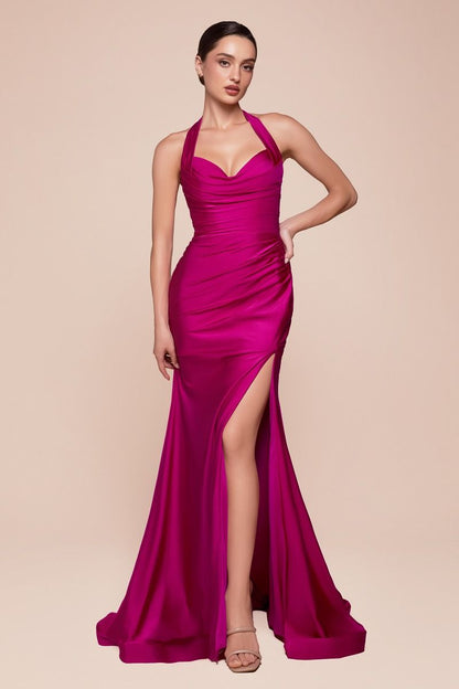 Ladivine CD796 stretch satin dress