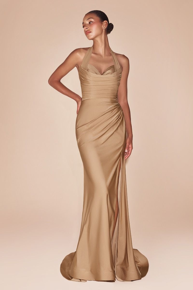 Ladivine CD796 stretch satin dress