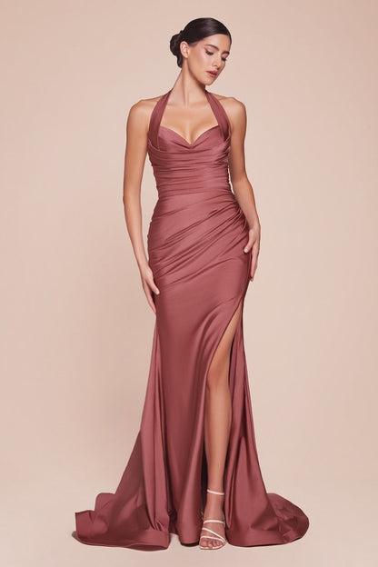 Ladivine CD796 stretch satin dress