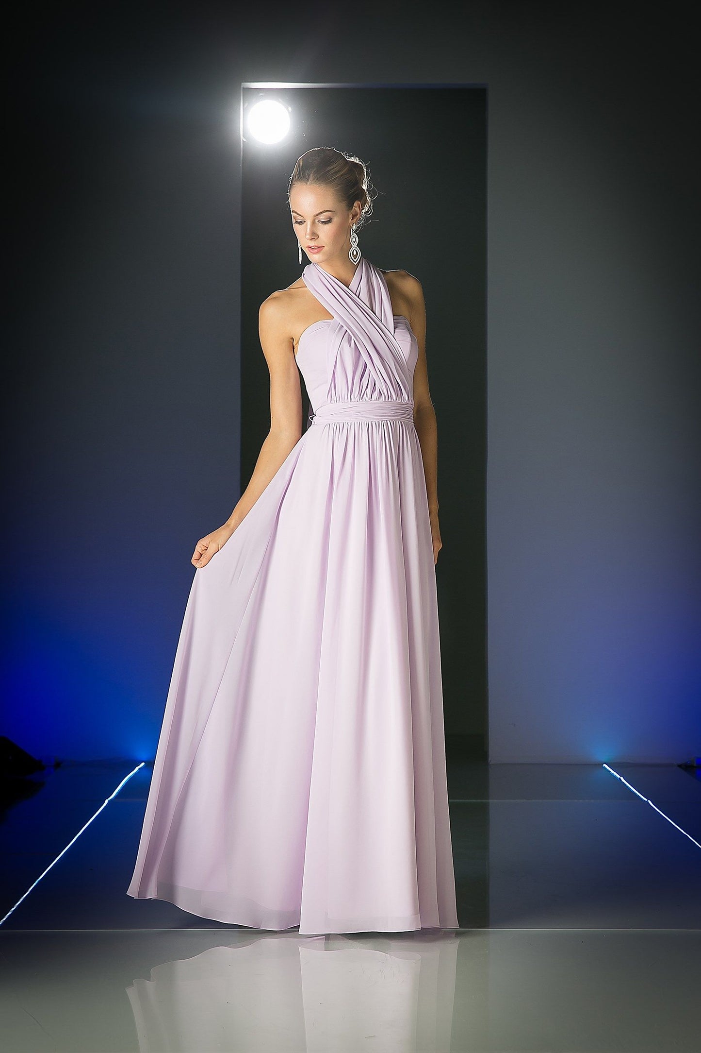 Ladivine CF055 Size 6 Blush Convertible Dress Bridesmaid Bridal Party Gown Chiffon