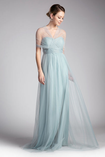 Ladivine ET322 Size 10 Eucalyptus Long Bridesmaid Dress Formal convertible Gown Bridal Party