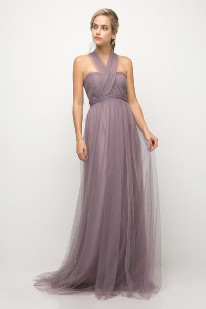 Ladivine ET322 Size 10 Eucalyptus Long Bridesmaid Dress Formal convertible Gown Bridal Party