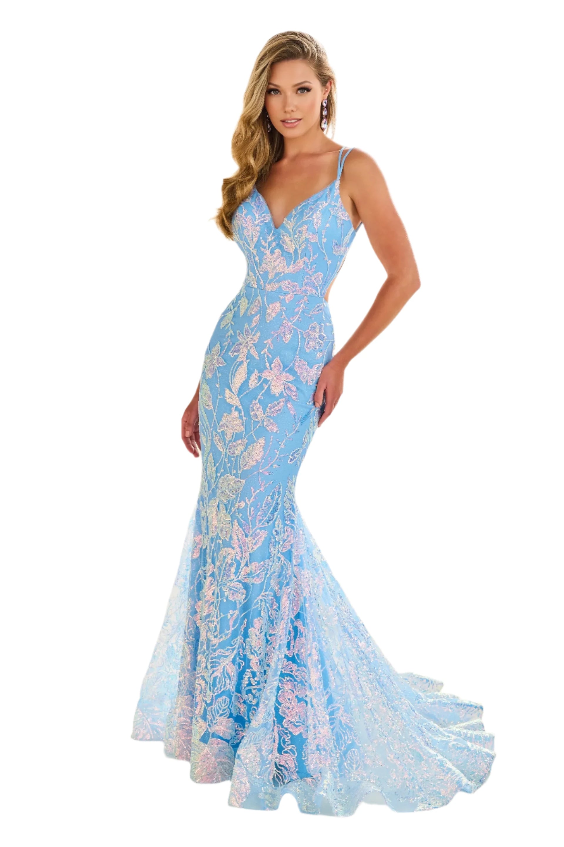 Ellie Wilde EW36034 Long Prom Dress Bluebell / 14