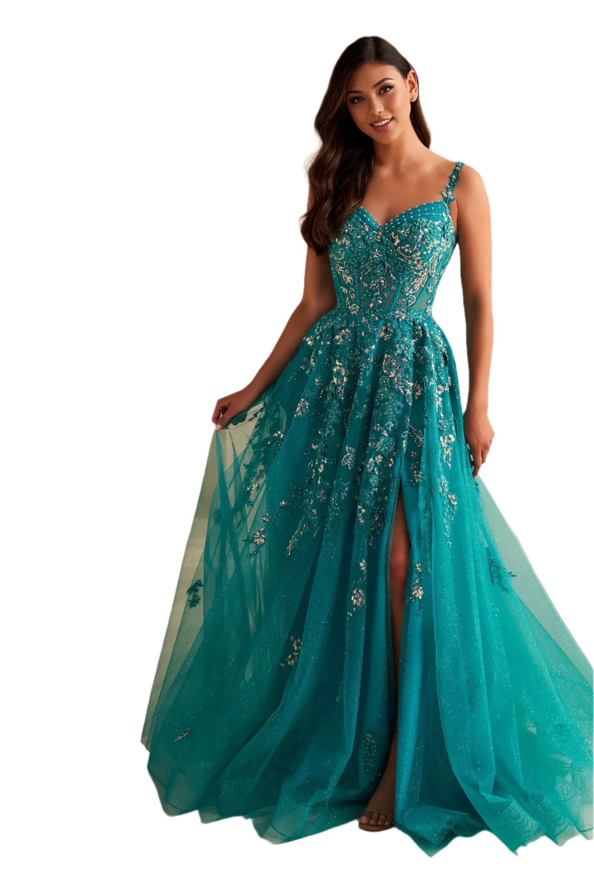 Ellie Wilde EW36204 Size 2, 22 Jade Sequin Lace Corset Prom Dress Beaded off the shoulder Gown 2 / Jade Ellie Wilde EW36204 Size 2, 22 Jade Sequin Lace Corset Prom Dress Beaded off the shoulder Gown 2 / Jade