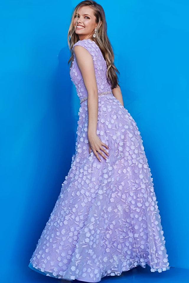 Jovani Kids K07245 Floral Embellished A-Line Hight Neck Long Formal Girls Dress. Get your flower child ready for any formal event in the Jovani Kids K07245 dress! This A-Line stunner is fully embellished with beautiful flowers, and the high neck and long length will make your little one look divine. She’ll be ready to twirl all night!
