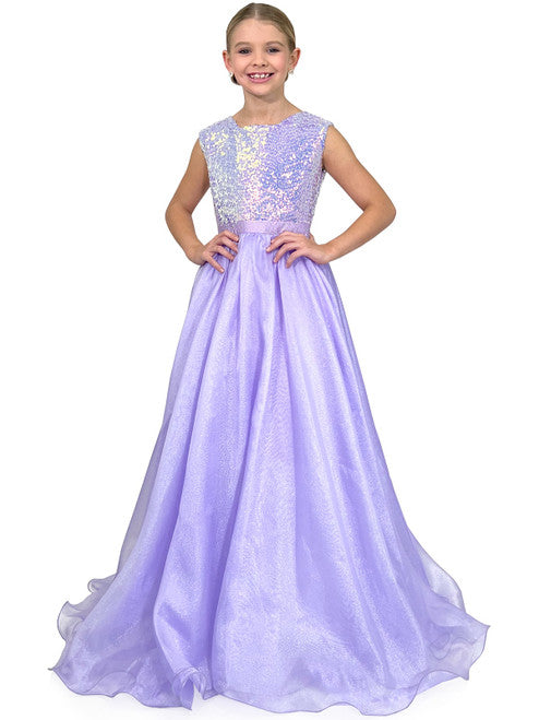 Marc Defang 5009 Long A Line Sequin Girls Ball Gown Pageant Dress Chiffon Kids  A classic classy perfect evening gown! Scallop shape necklines  Fully beaded top Hand crafted AB Crystals on the waistband  Organza skirt Center back invisible zippers  Fully lined  Available Sizes: 4, 5, 6, 7, 8, 9, 10, 11, 12, 13, 14  Available Colors: Royal Blue, Mint, White, Red, Hot Pink, Call for Custom Colors  IF NOT IN STOCK PLEASE ALLOW 30 DAYS FOR DELIVERY!