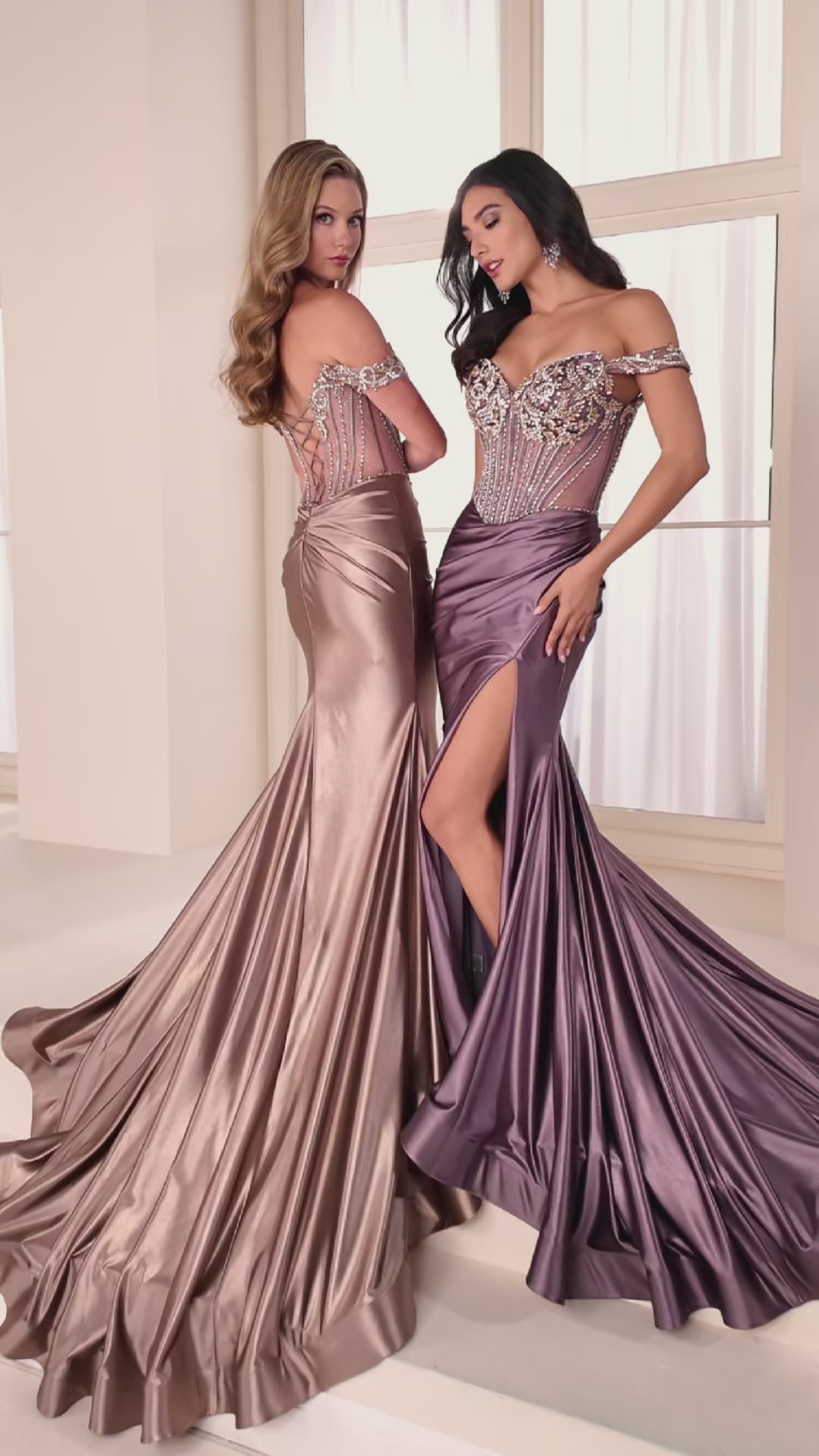 Make a stunning entrance in the Ellie Wilde EW37016 prom dress, designed to turn heads. This elegant gown features a sheer crystal-embellished corset bodice with a sweetheart neckline that exudes sophistication. The off-the-shoulder design is customizable with included detachable straps, allowing you to wear it your way. The mermaid silhouette hugs your curves beautifully before flowing into a dramatic skirt, while the basque waistline creates a flattering, defined shape. Crafted from stretch knit fabric ad