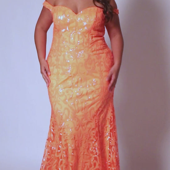 Make a statement at your next formal event in the stunning Sydneys Closet SC7371 Long Prom Dress. This elegant design features a mermaid silhouette, off-shoulder neckline, fitted bodice adorned with sparkly sequins, and a flowing floor-length skirt. Crafted from high-quality materials and designed to flatter your curves, this formal gown will make you look and feel your best. 