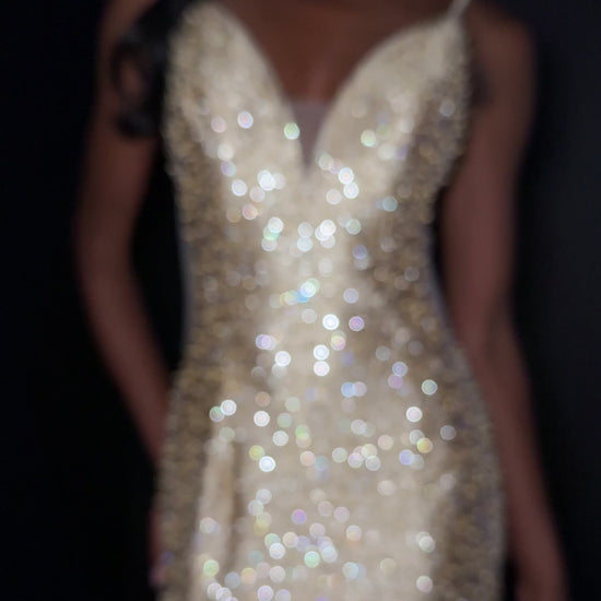 Ashley Lauren Style 12155 is a long prom dress designed for pageant and formal evening events. This elegant Pearl gown features Ashley Lauren's signature attention to fit and detail, creating a flattering silhouette that stands out on stage and in photos.