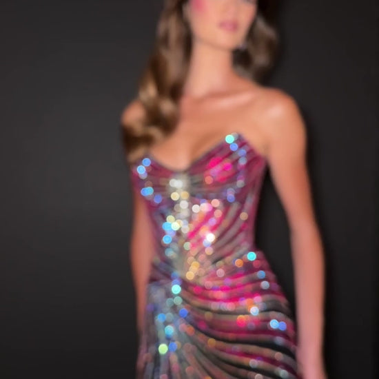 Ashley Lauren Style 12252 is a long prom dress designed for pageant and formal evening events. This elegant gown features Ashley Lauren's signature attention to fit and detail, creating a flattering silhouette that stands out on stage and in photos. Step into the spotlight in this dazzling fitted gown designed for maximum sparkle and sophistication.