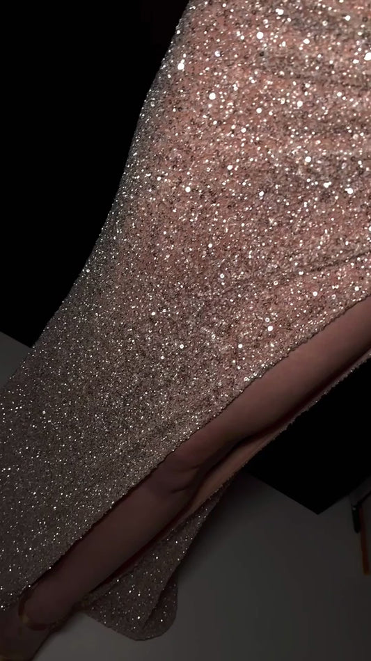 &nbsp;Ashley Lauren 11238 Feel like a celebrity in this jaw-dropping strapless dress. This fitted evening gown has stunning crystal beadwork on the bodice and is paired with a decadent fully beaded wrap skirt.