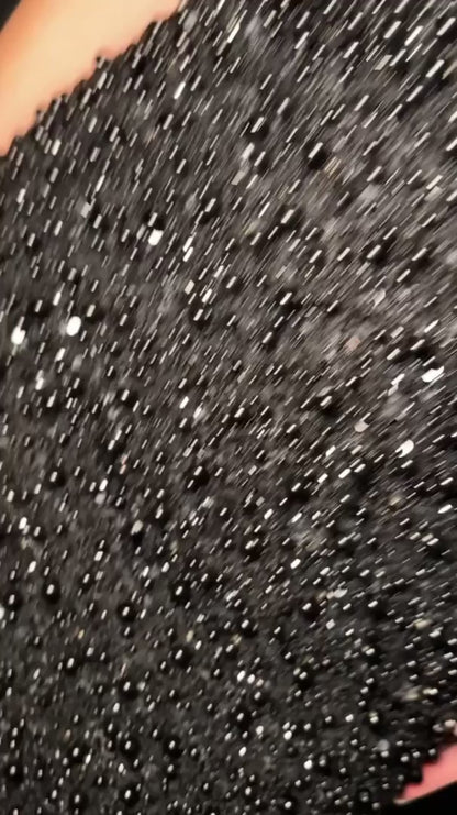 Ashleylauren 4758 cocktail dress pearls Choker Gown Bridal