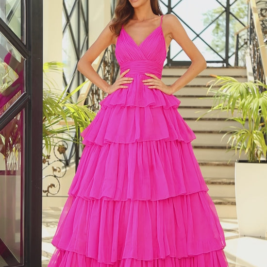 Expertly crafted for a formal occasion, the Amarra 88878 dress is both elegant and comfortable. Its V-neck, chiffon fabric, and A-line silhouette create a flattering look, while the layered design adds a touch of sophistication. Perfect for prom or a pageant, this dress will make you stand out with its stunning ballgown style.