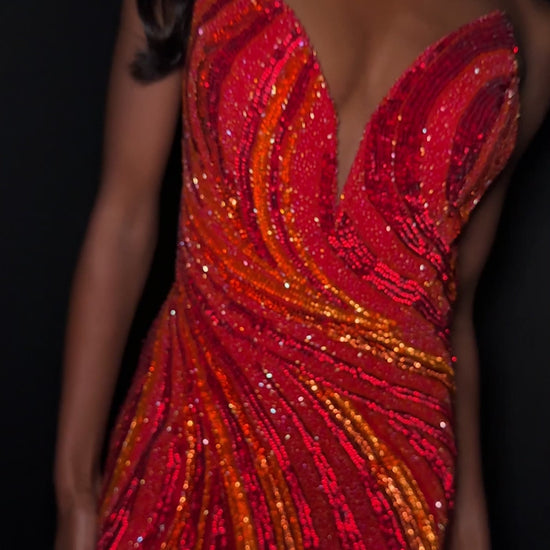 Elevate your evening with the Ashley Lauren 4932, a short fitted cocktail gown designed to captivate. This formal dress features intricate beading and shimmering sequins that catch the light beautifully, complemented by a flattering V-neckline. Perfect for homecoming or any special occasion, it offers a sophisticated silhouette that enhances your natural elegance.&nbsp;Sparkle with confidence in the ASHLEYlauren 4932 mini dress, featuring a strapless sweetheart neckline and full bead embellishments in a swi