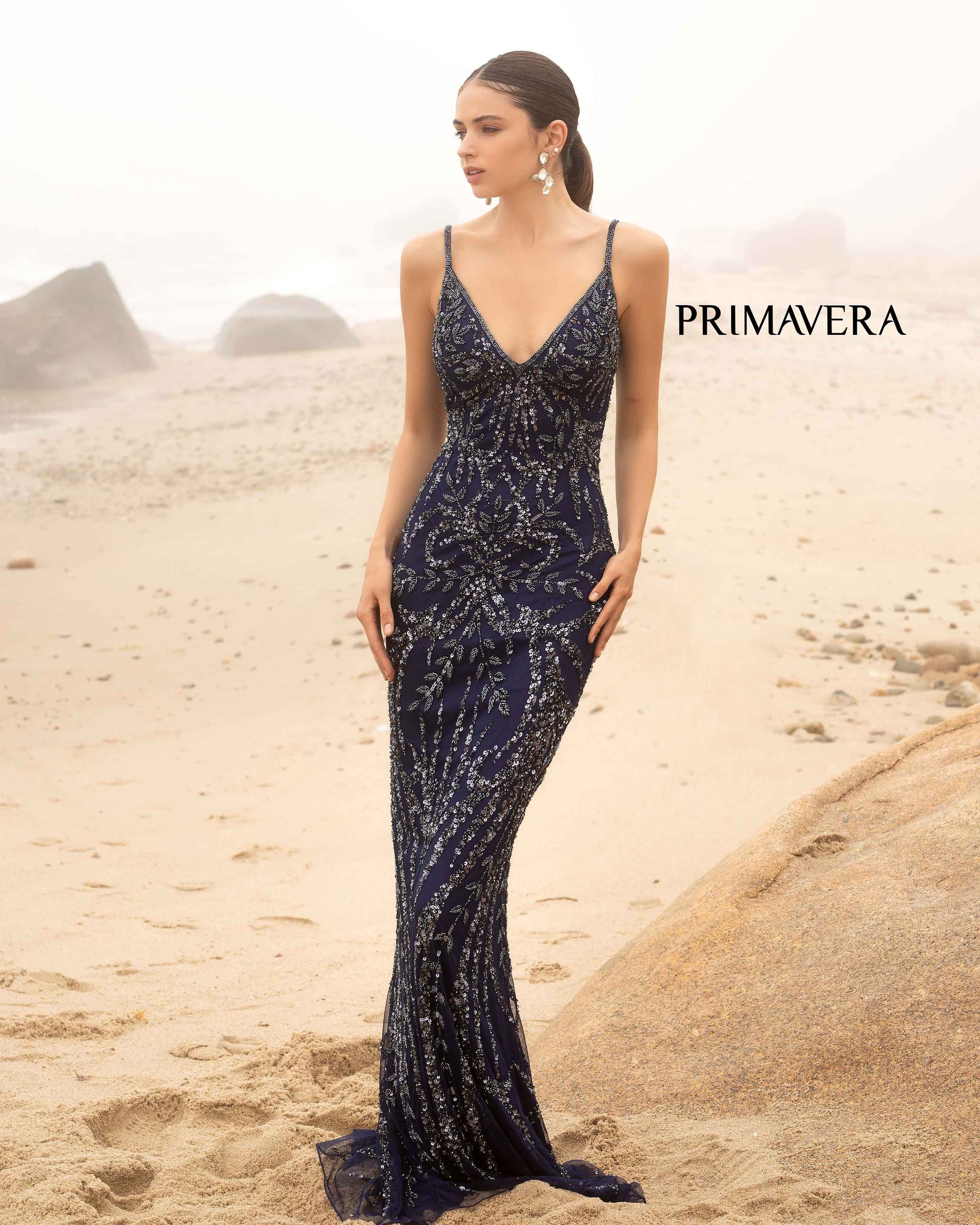 Primavera Couture 3793 Emerald Prom Dress Size 000 Sequined