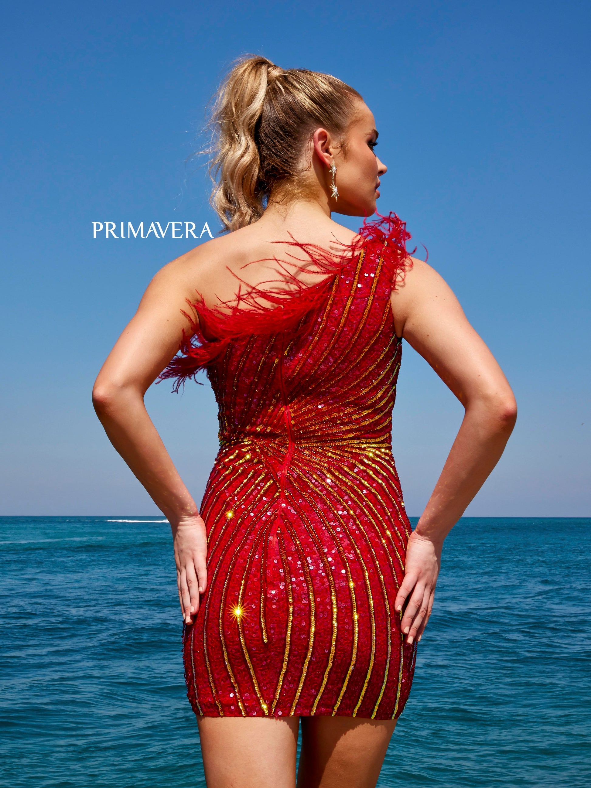 feather trim cocktail dress Cocktail Dresses Sequin Fringe Mini Formal Wear Dress Feather Trim