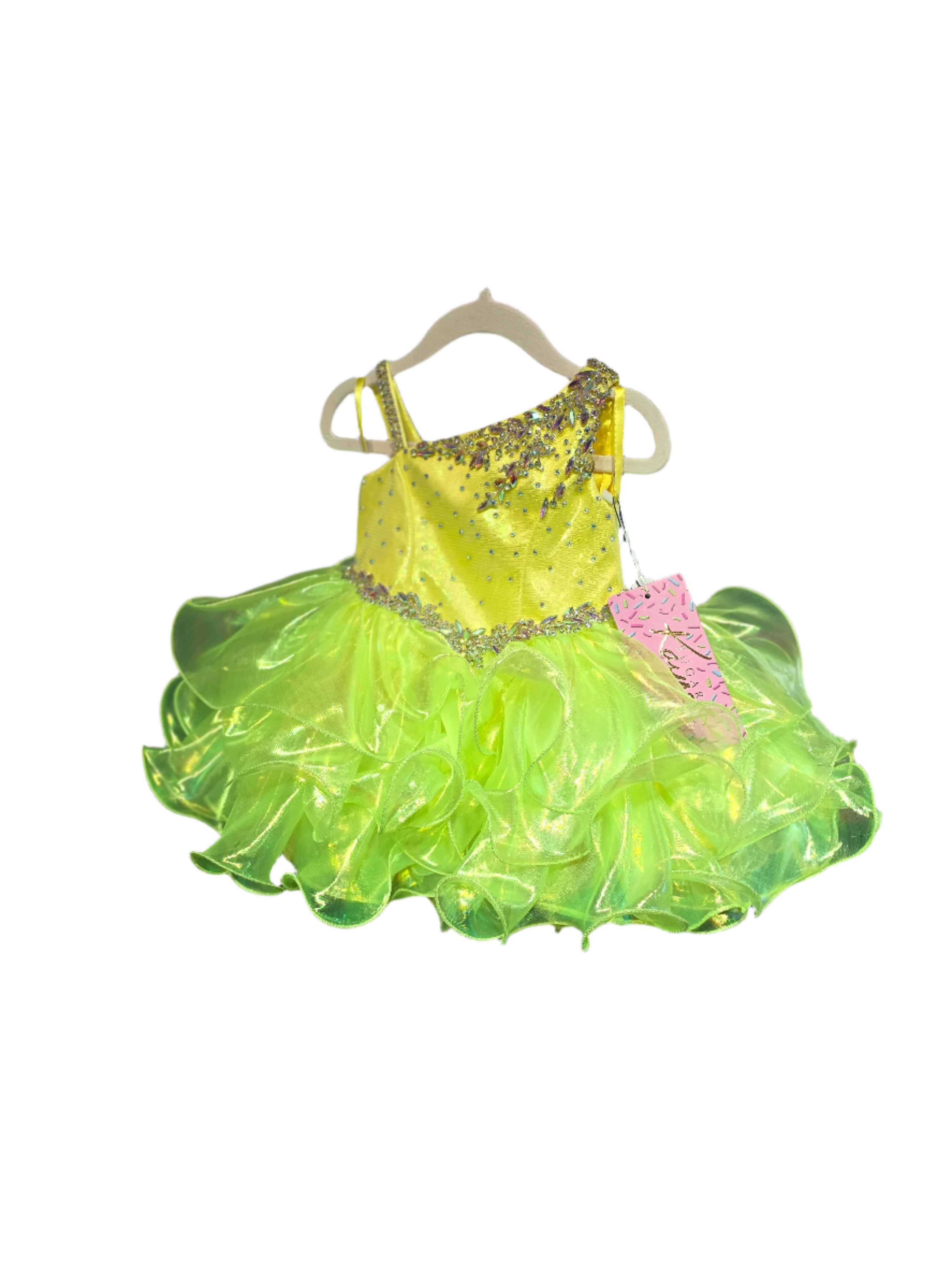 Sugar Kayne C214 12 Months Lemon Lime Cupcake Girls Pageant