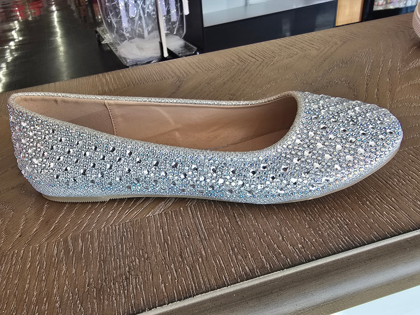 Your Party Shoes Hannah Crystal Embellished Ballet Flat Prom Pageant Formal Perfect For a night out at a special event with comfort &amp; Style!

Your Party Shoes - Hanna

