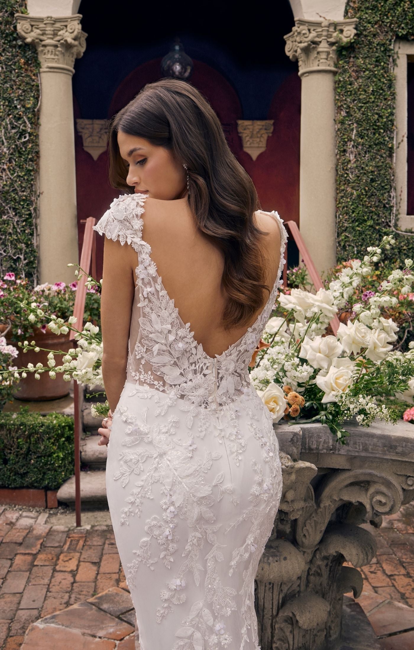 Casablanca Bridal 2543 Delphine Wedding Dress Fitted 3D Floral