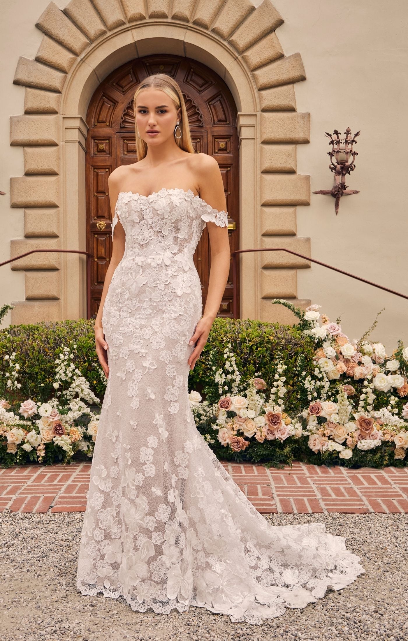 Casablanca Bridal 2544 Geneve Wedding Dress Fit And Flare Illusion Bodice Off The Shoulder Sweetheart Neckline Floral Lace Appliques Wedding Gown 22