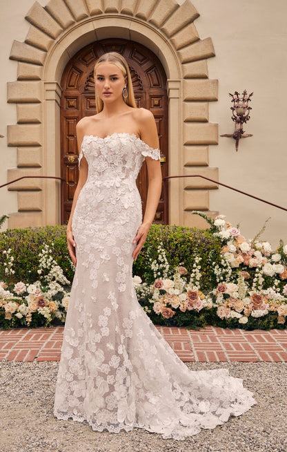 fit and flare wedding dress with illusion neckline Fit and Flare Lace Wedding Dress Long Sleeve Deep V-Neck Illusion Bridal Gown