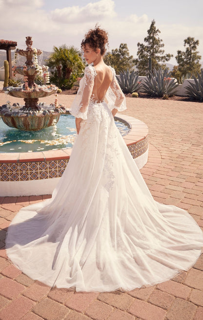Casablanca Bridal Beloved BL434 Size 10 Wedding Dress Mermaid Sheer Long Sleeve Lace Bridal