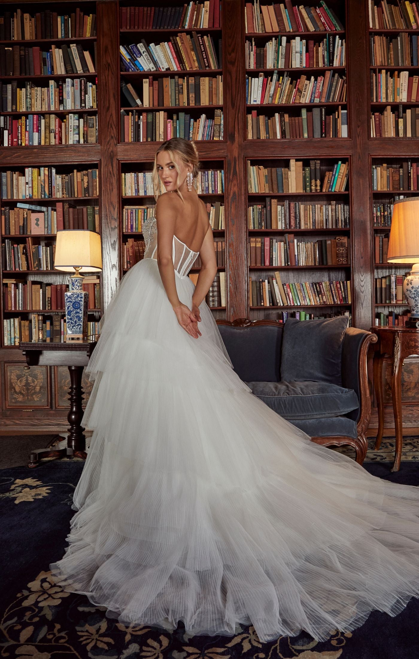 Casablanca Bridal 2558 Jewel A-Line Ballgown Strapless Sheer Corset Sweetheart Neckline Tulle Tier Train Wedding Gown 6 / INIS Casablanca Bridal 2558 Jewel A-Line Ballgown Strapless Sheer Corset Sweetheart Neckline Tulle Tier Train Wedding Gown 6 / INIS