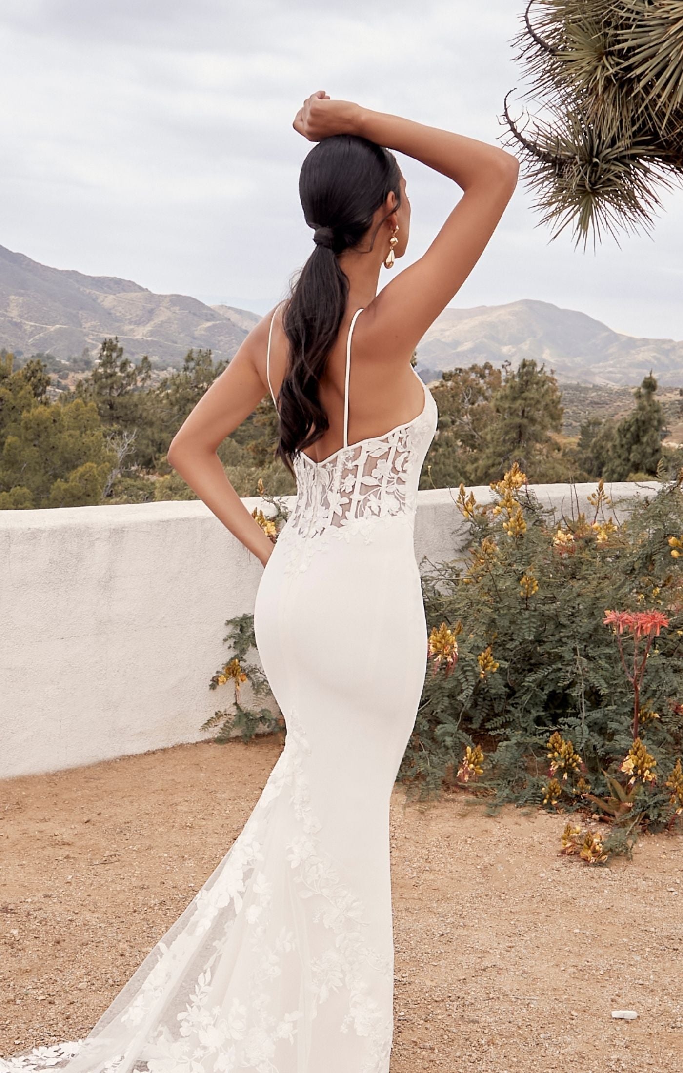 Beloved by Casablanca Bridal BL429 Arizona Wedding Dress Fit And Flare Scoop Neck Spaghetti Strap Floral Lace With Sequin Train Wedding Gown 26 / INI Beloved by Casablanca Bridal BL429 Arizona Wedding Dress Fit And Flare Scoop Neck Spaghetti Strap Floral Lace With Sequin Train Wedding Gown 26 / INI