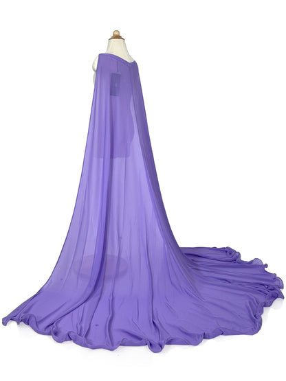 Marc Defang 2011K PURPLE Kids chiffon cape for shoulders Girls, Preteens Pageant Wear