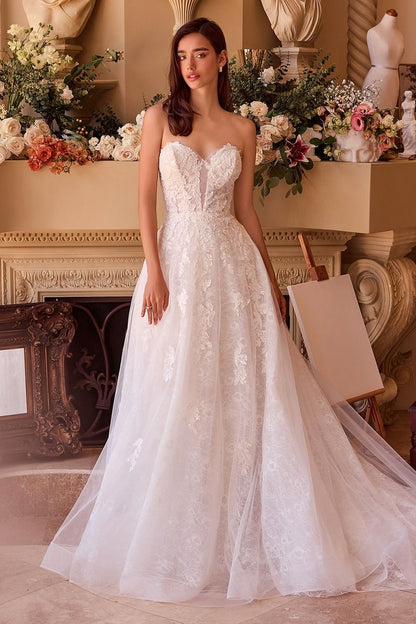 Andrea and Leo Couture WL052 Strapless Wedding Dress Deep Sweetheart Neckline